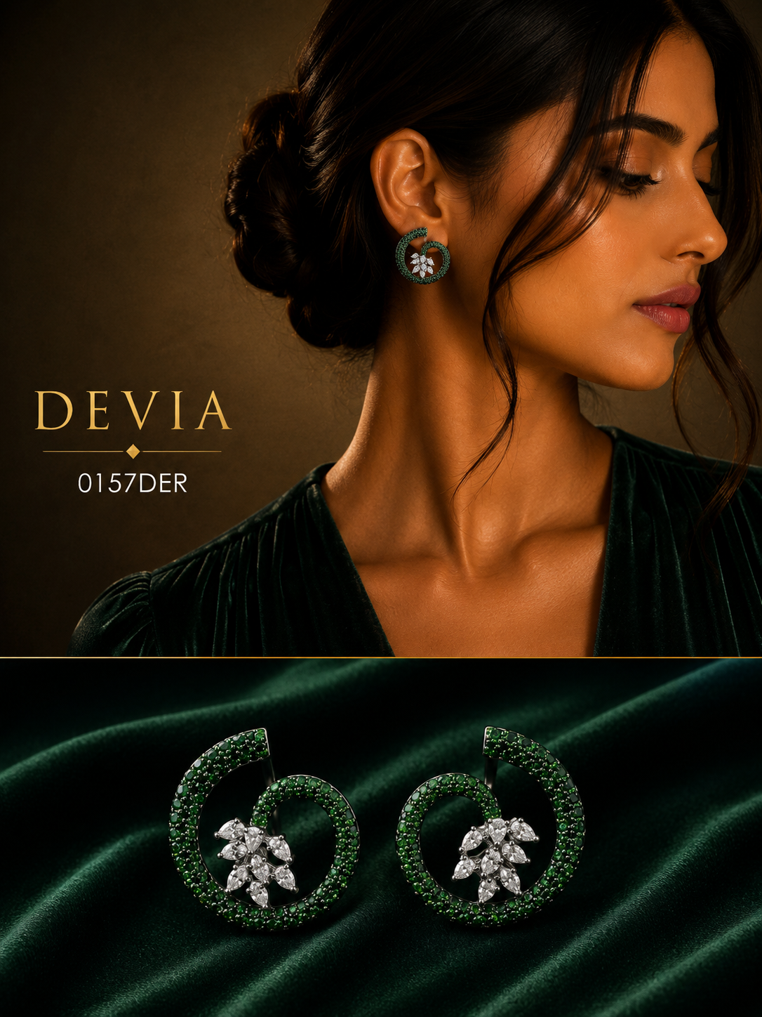 Midnight Bloom Hoops