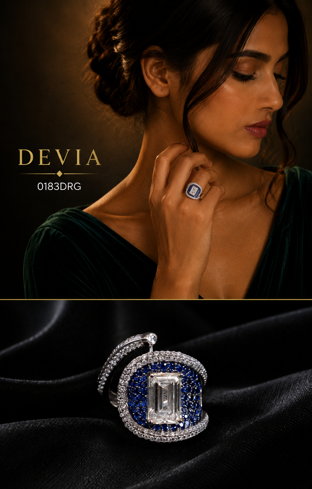 Blue Frame Ring